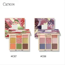 CATKIN Eyeshadow Palette Makeup, Matte Shimmer 9 Colors, Highly Pigmented, Creamy Texture Natural Bronze Neutral