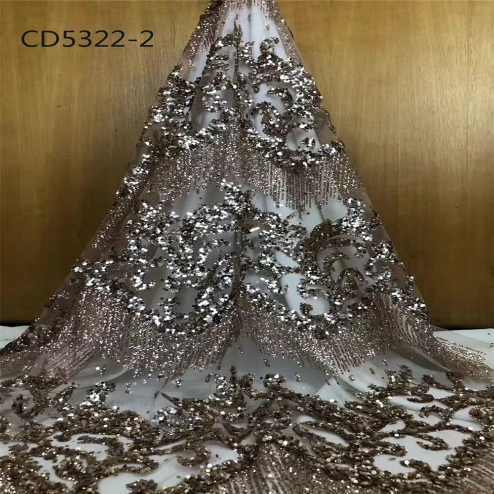 African fashion show So beautiful bling bling french net lace use for evening party wedding dress cloth 5 yards