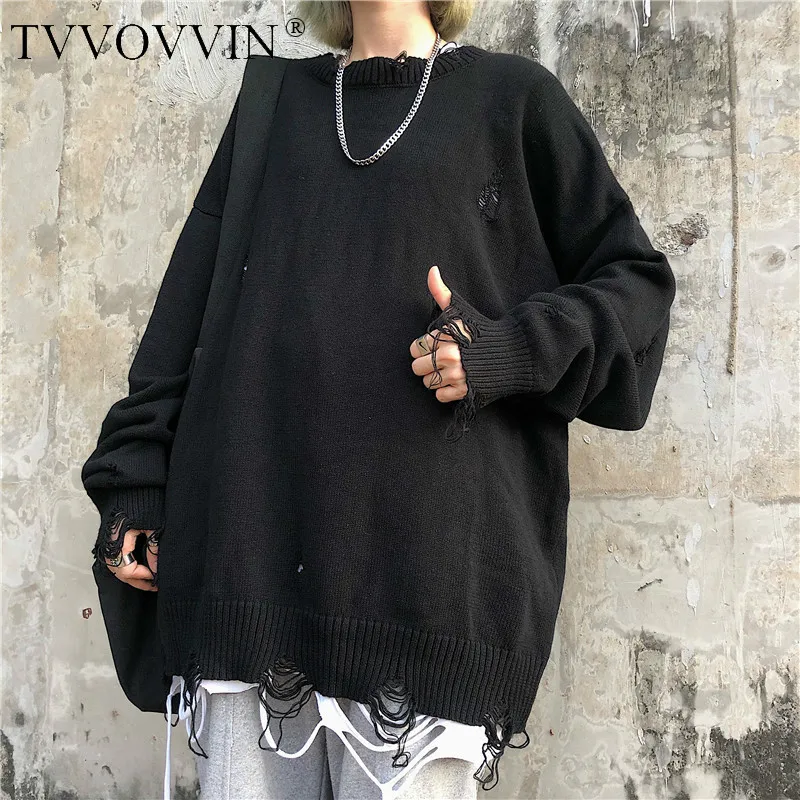 TVVOVVIN,, новинка, модные, Осень-зима, умышленное, старое отверстие, пуловеры для женщин, свободные, повседневные, Корейская версия, Свитера X778