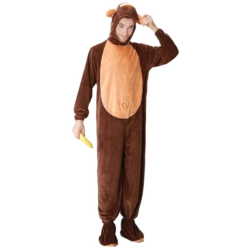 Adult Kids Monkey Cosplay Costume Jumpsuits Halloween Costume Animal play home service Performance Men Parent-child Clothing Adult Kids Monkey Cosplay Costume Jumpsuits Halloween Costume Animal play home service Performance Men Parent-child Clothing