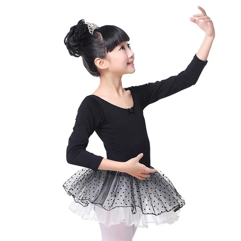 Балетное платье для девочек гимнастическое трико танцевальная пачка детей