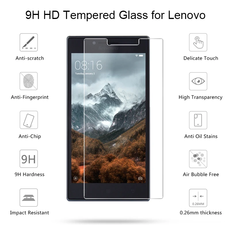 Закаленное стекло для Lenovo K5 Play K4 K3 Note 9H HD Защитное S60 S5 Pro S960 S860 S850 S650|Защитные