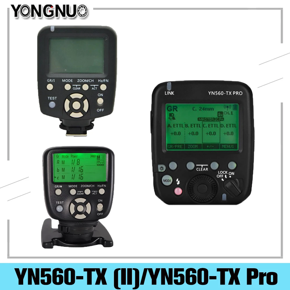 Беспроводной контроллер вспышки Yongnuo YN560 TX (II)/YN560 Pro и триггер Commander для Canon Nikon YN560IV YN660 968N Speelite|Фотовспышки| |