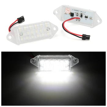 

2Pcs White LED License Plate Lamp For MITSUBISHI LANCER EVO X 2003-2017 Auto Accessories Car 18 SMD Canbus License Plate Light