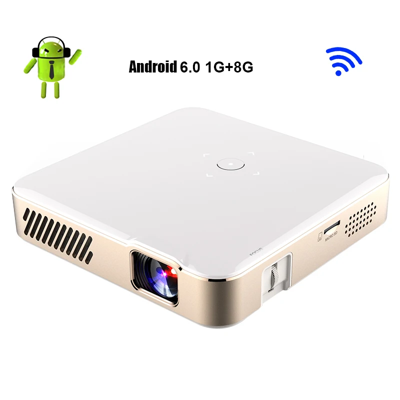 Мини портативный проектор Full HD светодиодный Android Wifi домашний кинопроектор 1920X1080Pi