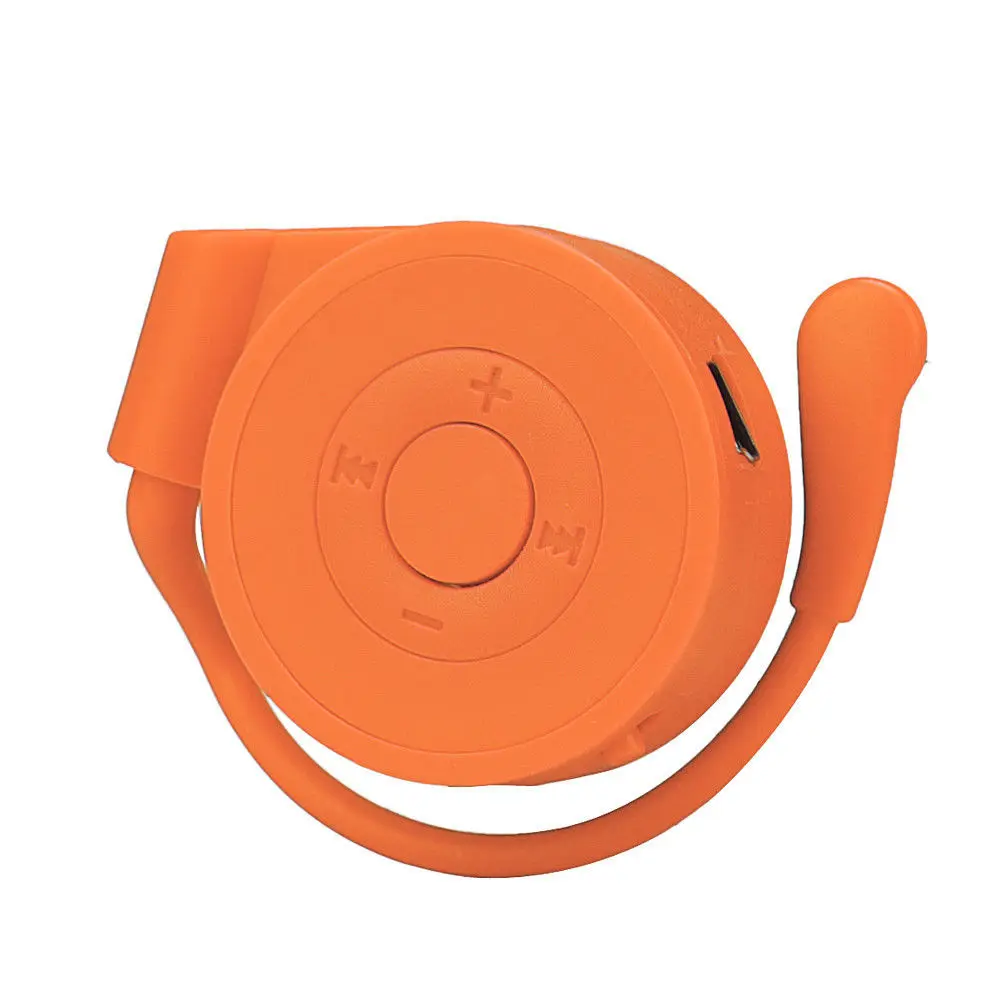 Kuulee Спорт Бег ушной крючок USB цифровой MP3 музыкальный плеер Поддержка 32 ГБ Micro SD TF карта - Цвет: orange