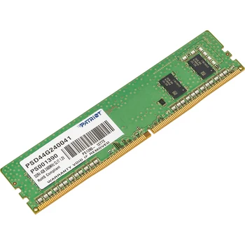 

Memory DDR4 4 GB 2400MHz Patriot PSD44G240041 RTL PC4-19200 CL17 DIMM 288-pin