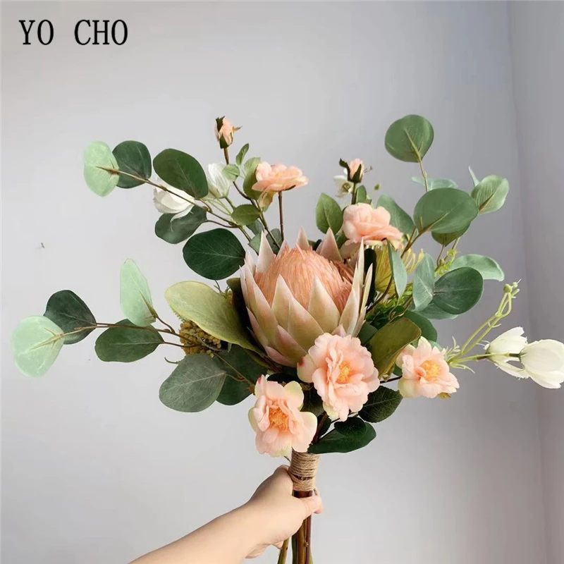 

YO CHO Bride Wedding Bouquet Sisters Holding Flower Bouquet Artificial Flower Rose Monarch Flower Sims Azalea Wedding Bouquet