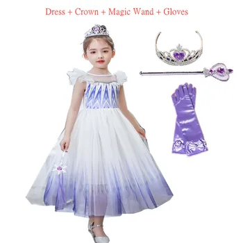 

Snow Queen 2 summer White Girls Anna Elsa Dress Halloween Costume Child Christmas Children Gowns Infant Chrismas Kids costume