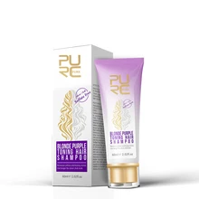 Sulfate Free Blonde Bleached Сменные волосы Серебряный Цвет Модный Фиолетовый шампунь удаляет желтые и brassy тона фиолетовый шампунь для волос