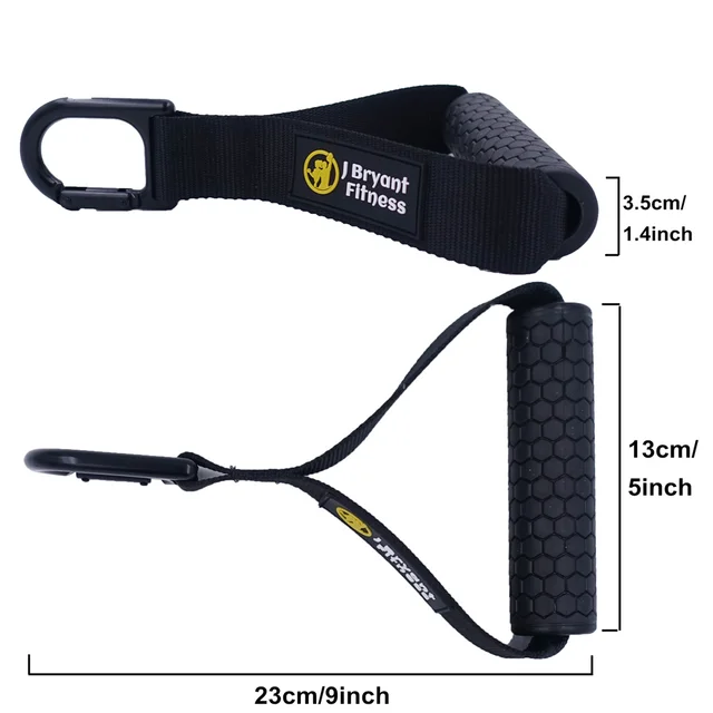 Heavy Duty Gym Handles Solid ABS Cores with Carabiner for Cable Machine Attachment Lat Pulldown Home Fitness Workout Accessories 2