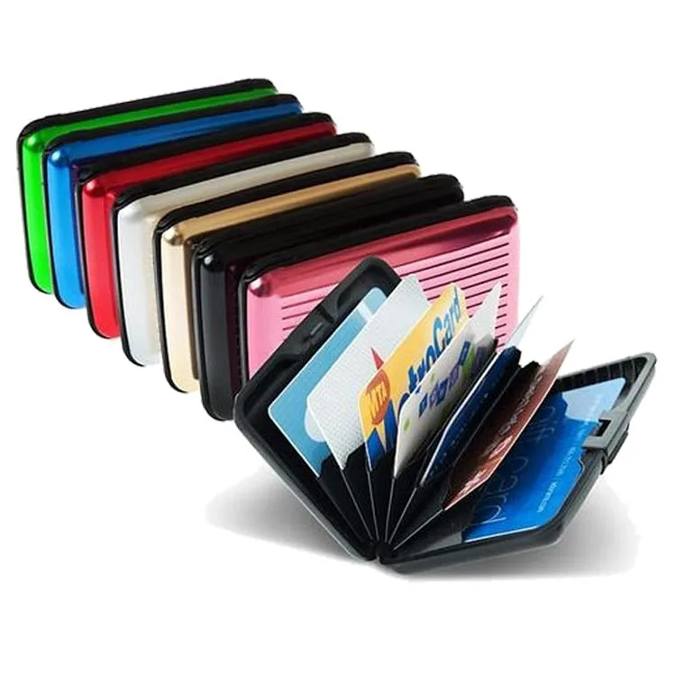 

Purse Cash Holder Glossy Multicolored Pocket Waterproof Wallet Metal Material Portable Business Card Credit Card ID Card Bag