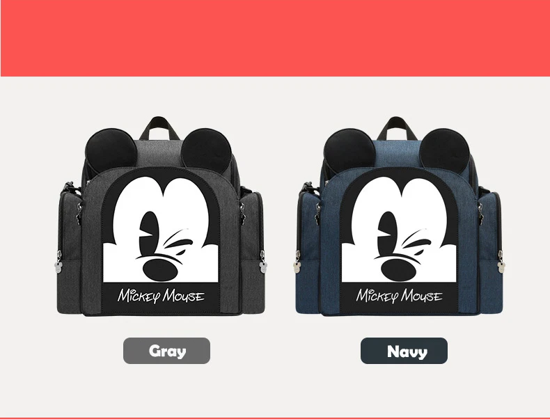 Disney Brand Dining Chair Bag Multifunctional Diaper Bag Nappy Organizer Backpack Nursing Bag For Baby Care Mother Handbag