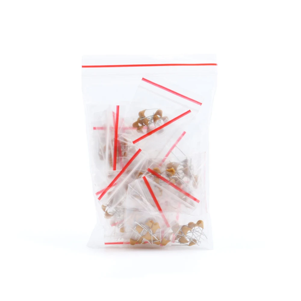 

18ValuesX10pcs=180pcs Mono Monolithic Capacitors ,Monolithic Ceramic Capacitor Assortment Kit 20PF-105(1UF) 50V