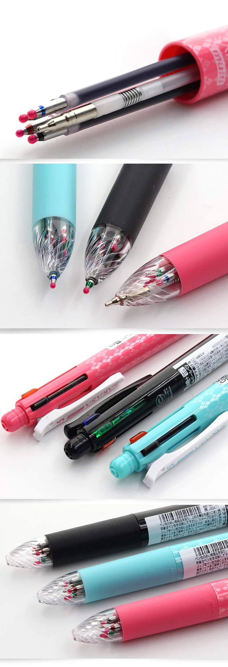 Японская Зебра J4SA11 многоцелевая ручка 4 вида цветов гелевая ручка+ 1 механические карандаши 0,5 мм Студенческая гладкая гелевая ручка 5 в 1