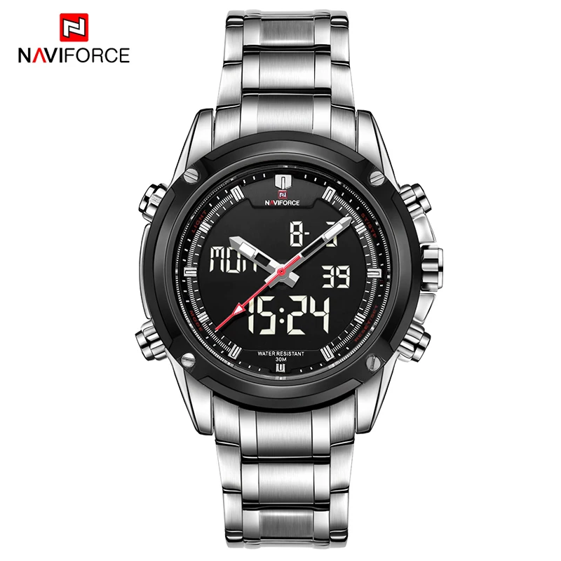 Часы наручные NAVIFORCE Мужские кварцевые роскошные модные спортивные