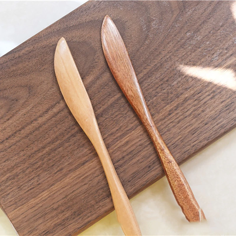 Топ продаж японский деревянный нож для джема маска нож для джема масло салат паста покрытие деревянные столовые приборы масло нож деревянные ножи