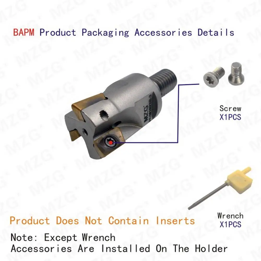 MZG BAP3R M08 M12 режущий фрезерный станок с хвостовиком прямым углом APMT 1135|cutter head|end