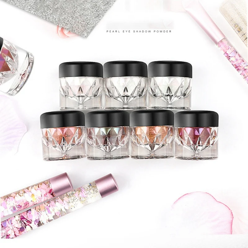 Woman 9 Colors High Flash Pearl Glitter Eyeshadow Powder Highlight Trendy Eye Shadow Makeup Beauty Face Maquiagem XF30