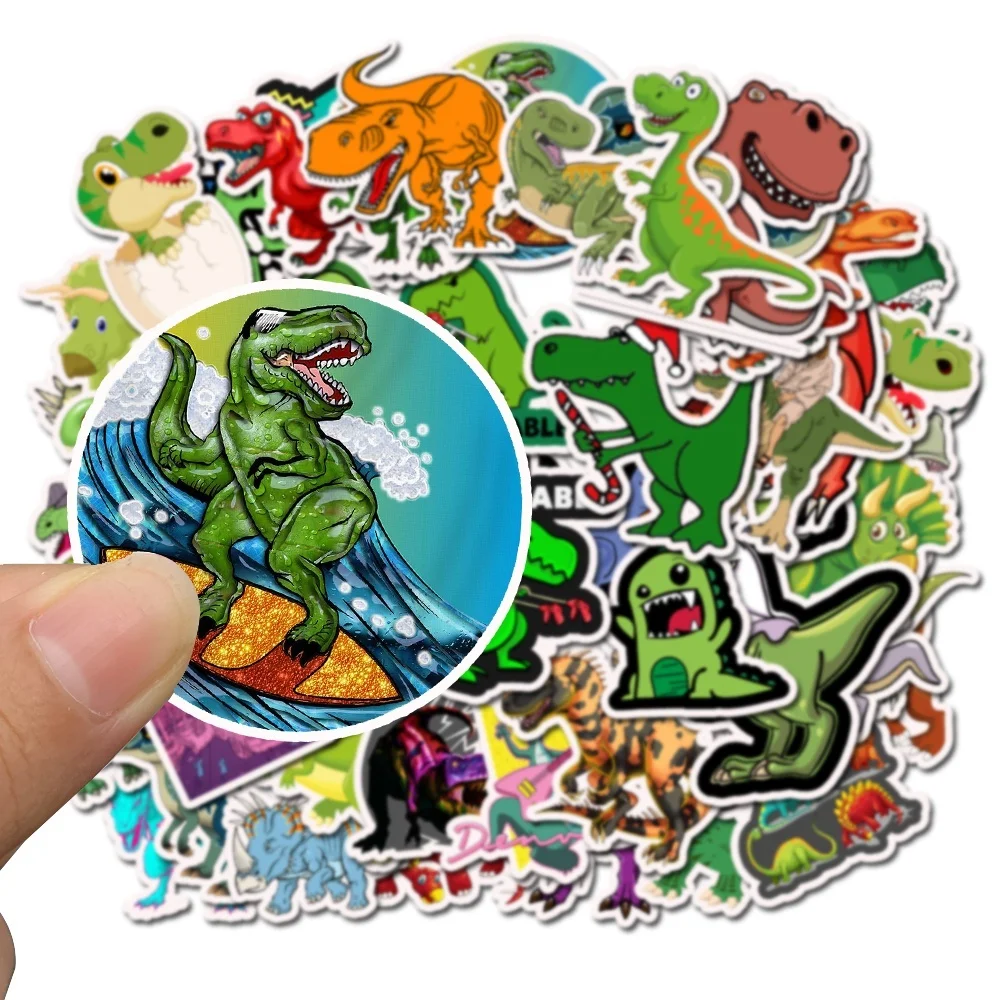 PickJoy 50pcs cartoon toy stickers dinosaur stickers laptop waterproof stickers DIY scrapbook motorcycle desk