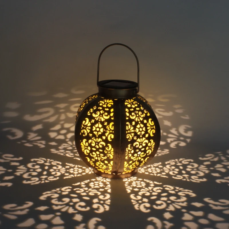 Cheap Offer of  Outdoor Waterproof Solar Hanging Lantern Solar Flame Lights Retro Garden Pathway Lights Lawn Lamp F
