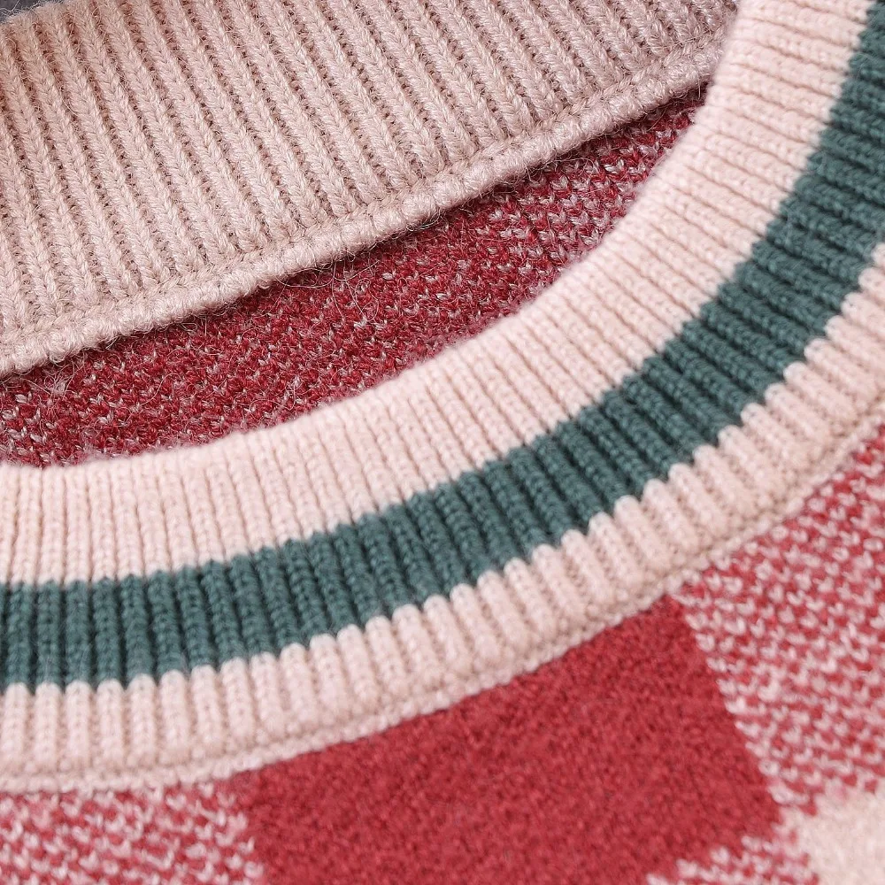 Детский свитер для девочек, кардиган, хлопковые свитера для мальчиков, осенне-зимние клетчатые свитера для маленьких девочек, детские свитера для малышей, кардиган для мальчиков