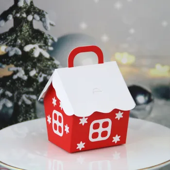 

25Pcs Chic Delicate Box Lovely Container Christmas Red Candy Box Fashion Xmas Gift Boxes for Festival Wedding Home Party
