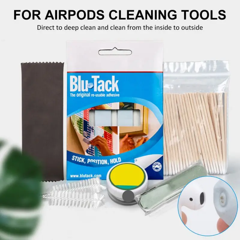 Чехол для Apple Airpods, хлопковая одноразовая палочка, инструмент для очистки для наушников Air Pods, набор для зарядки телефона с отверстием для Airpod