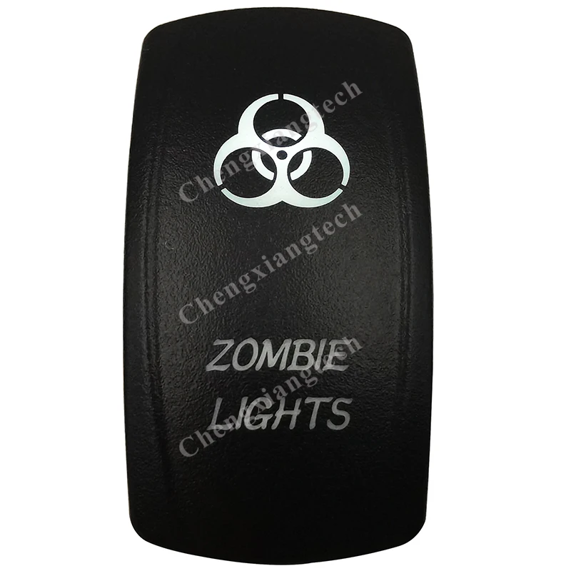 Marine Grade Waterproof IP68 ZOMBIE LIGHTS Rocker Switch White Led lamp 3 Pin ON/OFF SPST DC12V 24V Car Boat | Автомобили и