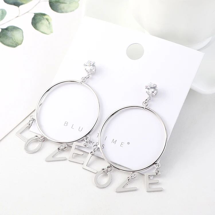 TONGKWOK Bohemia Exaggeration Dangle Earrings For Women Silk Thread Tassel Metal Long Chandelier #140647 | Украшения и аксессуары