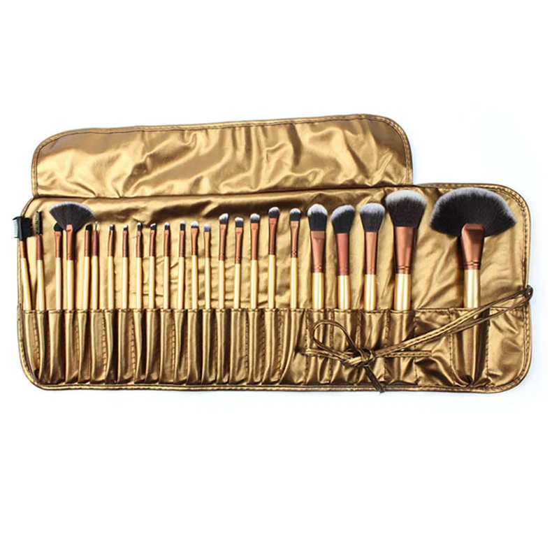 Бренд 24 шт. Профессиональный набор кистей для макияжа деревянная ручка