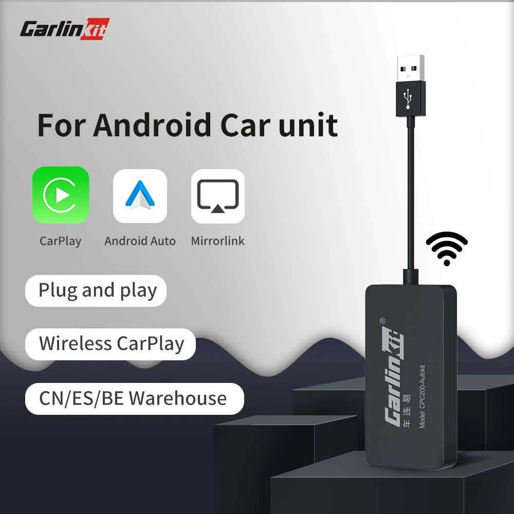 Carlinkit Wired USB Car Carplay/Android Screen Video Converter for Android  Navigation Player Mirrorlink 14 black 