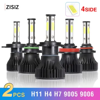 

Four-sided illumination H4 LED H7 H11 9005 9006 COB Chip Bulb Canbus Car Headlight 52W 8000LM 6000K 24V Led Fog Lamp automotivo