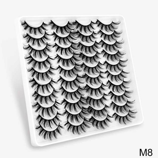 Pairs Faux Mink Lashes False Eyelashes Natural Fake Lashes Book 3D Lash Wispy Dramatic Eyelash Vendor Faux Cils Makeup