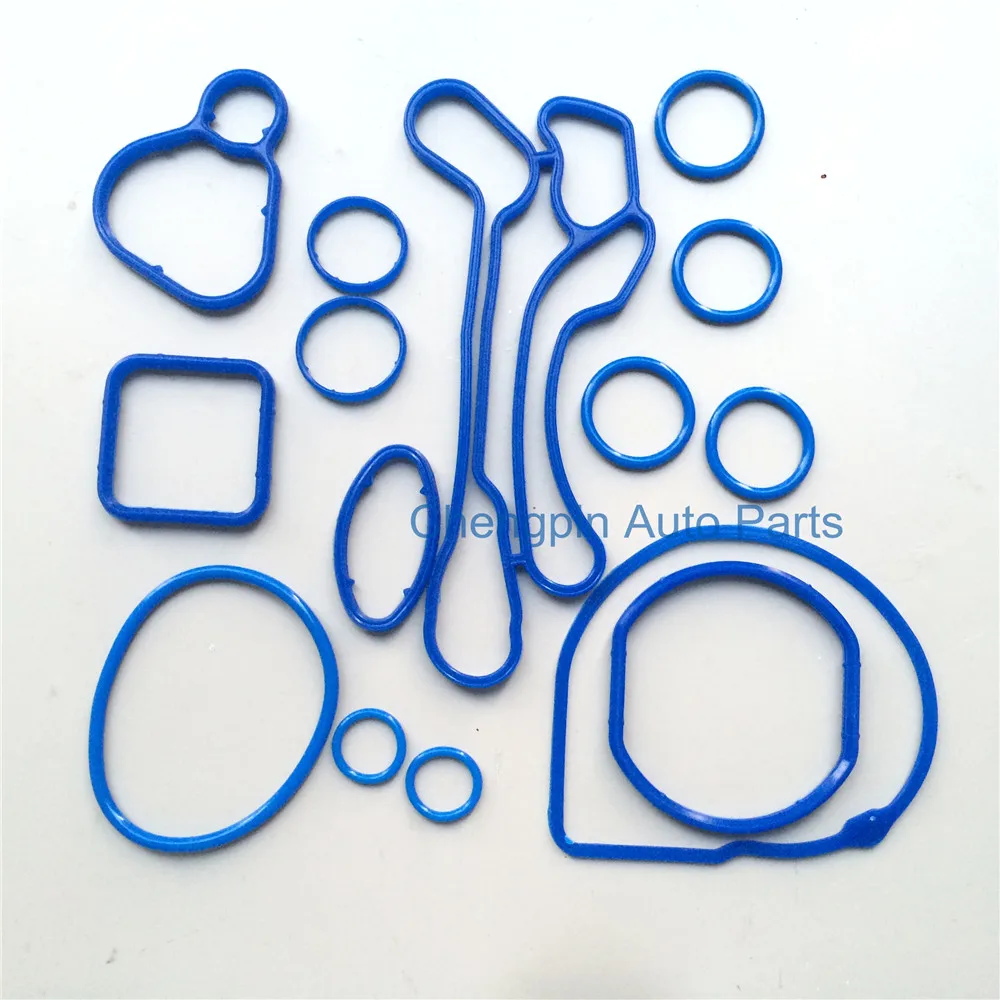 Cooling System Oil Cooler Gasket Seals Blue OEM# 24445723 55354072 55354071 For Chevrolet Cruze 1.6L 1.8L Sonic Astra Zafira