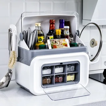 

Kitchen supplies household kitchenware rack multi-function seasoning storage rack storage box knife holder storage artifact