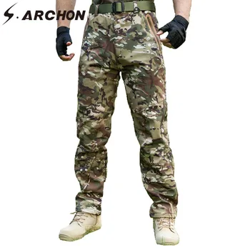 

S.ARCHON Military Cargo Pants Men Casual Camouflage Tactical Trousers Joggers Work Motorcycle Urban Clothes Pantalones Hombre