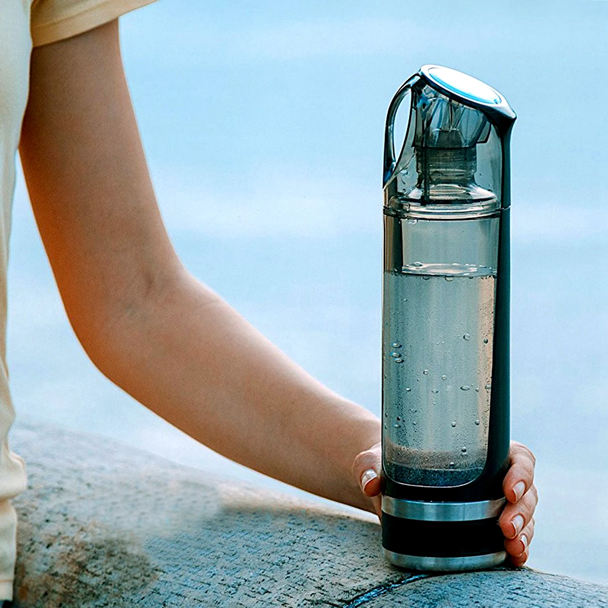 AUGIENB Portable 500ml Hydrogen Rich Water Bottle lonizer Alkaline Generator Healthy Cup USB Rechargeable Anti-Aging Gift