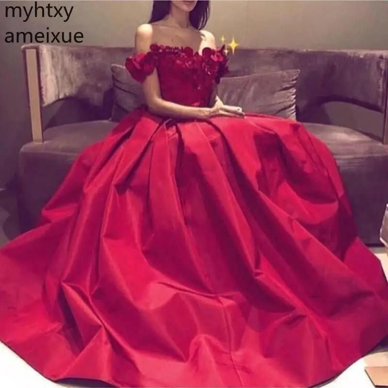 Женское вечернее платье с открытыми плечами Ever Pretty длинное красное сексуальное