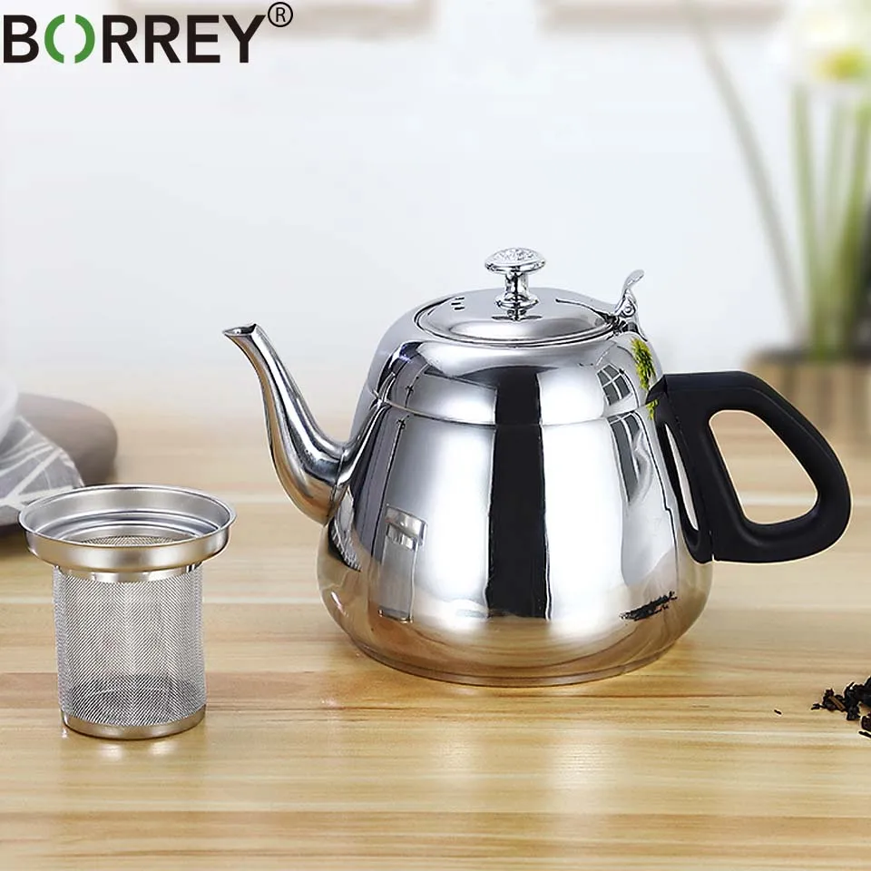 Tea Kettle Stainless Steel Teapot Metal Teakettle for Stovetop Induction Stove Top Heat Water Tea Pot for Home Kitchen Hotel Restaurant Cafe Silver as described Tea Kettle Stainless Steel Teapot Metal Teakettle for Stovetop Induction Stove Top Heat Water Tea Pot for Home Kitchen Hotel Restaurant Cafe Silver as described