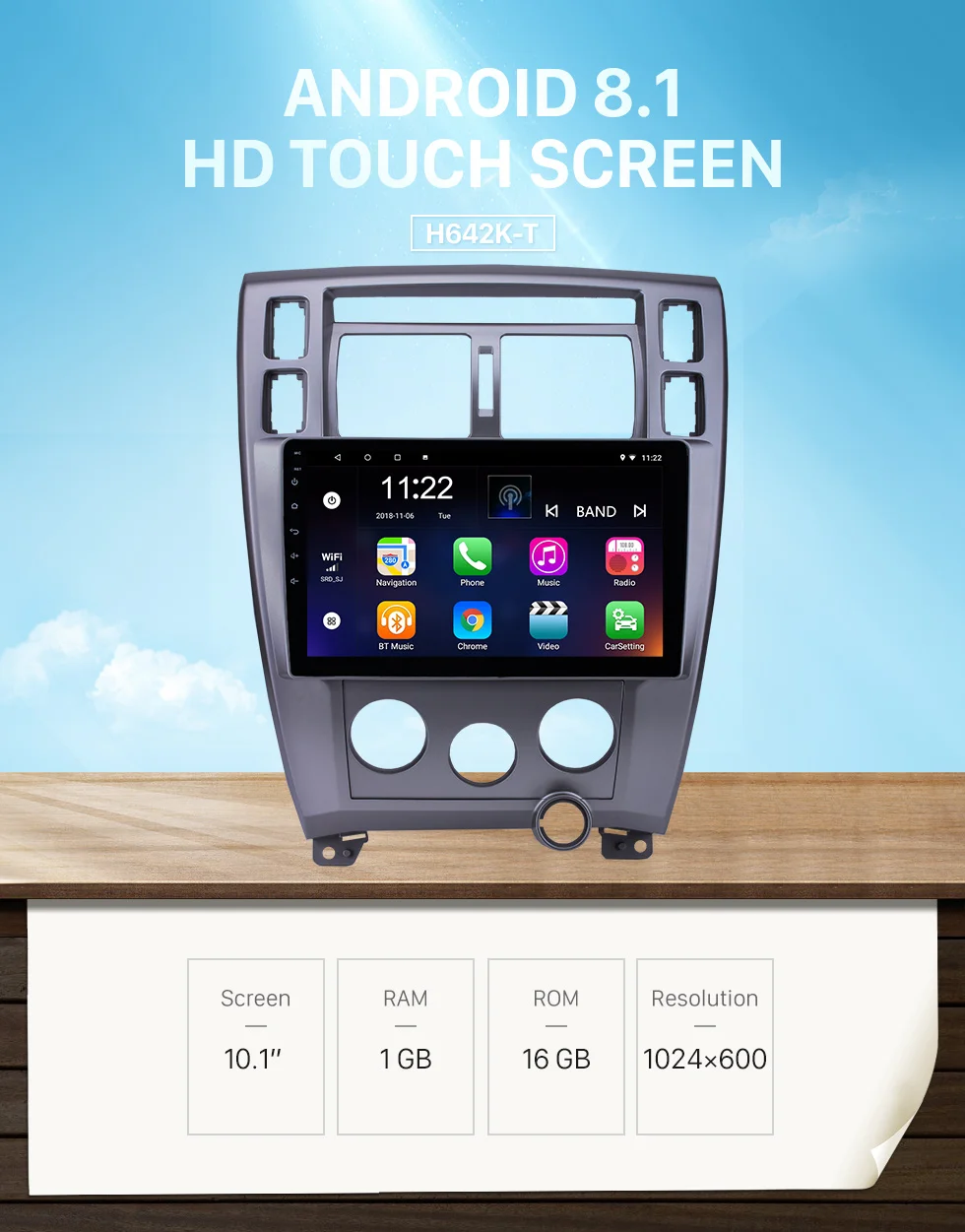 Perfect Seicane Android9.0 Car AutoRadio 10.1" HD Navi GPS 1+16GB Player Stereo For Hyundai Tucson Left Hand Driving 2006-2013 Head Unit 0