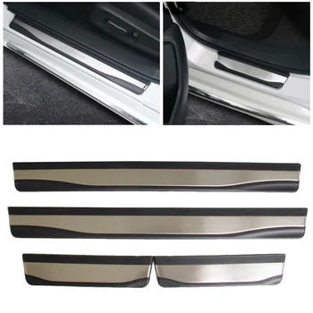 

4PCS Car Door Sill Scuff Plate Guard Protector Anti Scratch Doorsills Trim Bumper Protection Moulding for HONDA Accord 2018 2019