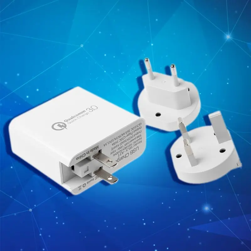 18W Quick Charge 3.0 3x USB QC3.0 Fast Charger Type C Wall Charger Power Adapter for iPhone Samsung Xiaomi Huawei Mobile Phone T