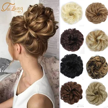 

TALANG Synthetic Hair Bun Elastic Donut Hair Bag High Temperature Fiber Chignon Bun Hair Extensions Accessories Wedding