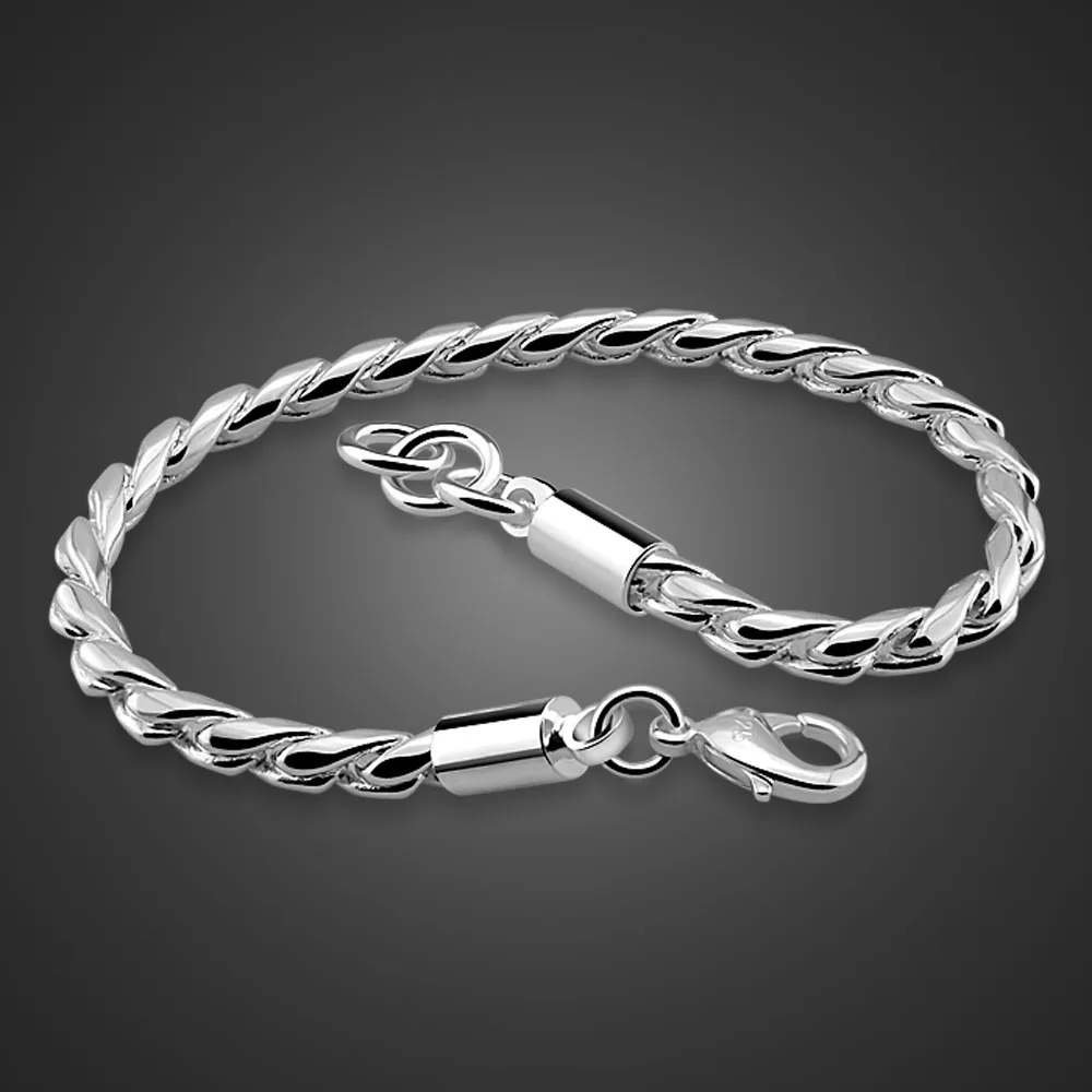 Name Bracelet For Him - Men's Chain Bracelets (Dark Silver) - Talisa