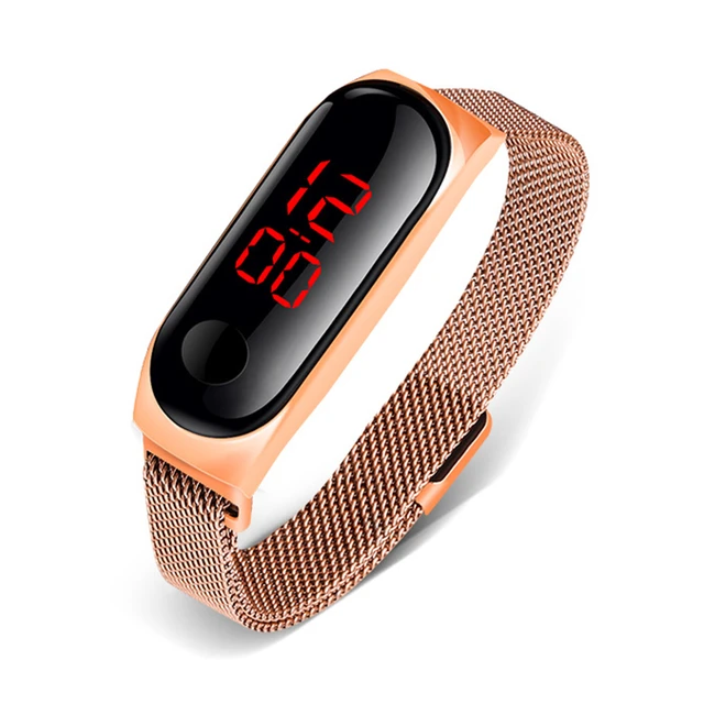 rose gold touch screen watch