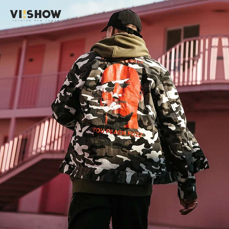 Камуфляжная мужская куртка VIISHOW модная брендовая одежда бомбер повседневная