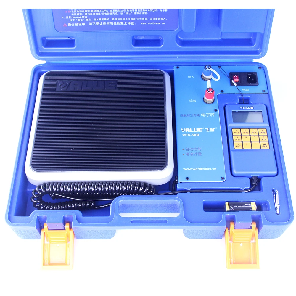 VALUE VES-50B Refrigerate A/C Charging Scale Digital Electronic Scales Weight Scale Refrigeration Scale For Refrigerant