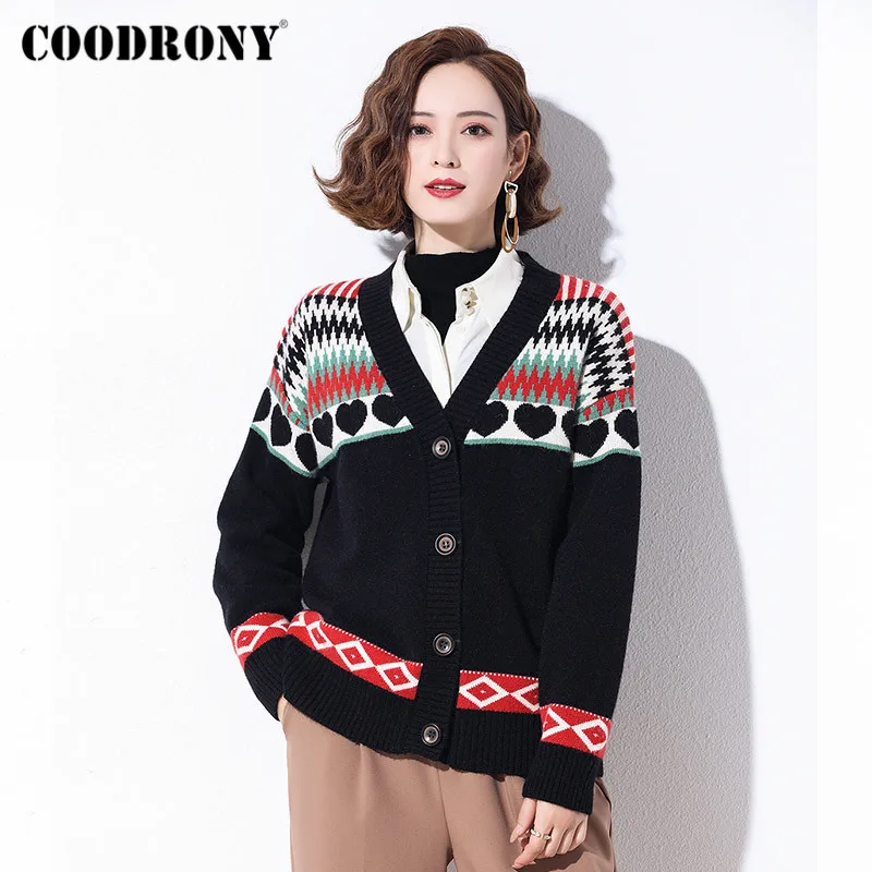 COODRONY Brand Casual Streetwear Fashion Thick Warm Cardigans Female 2020 Winter Korean Style Soft Slim Sweaters Women W1087