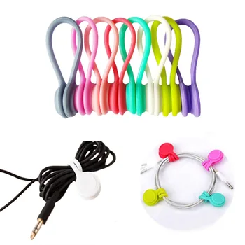 

3Pcs/lot Silicone Magnetic Earphone Cord Winder Wire Cable Organizer Holder Magnet Headphones Winder Cables Storage Clips